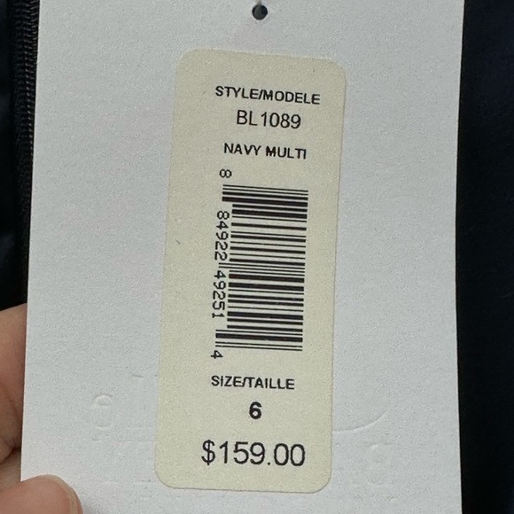 Belle by Badgley Mischka Colorblock Sheath Dress Size 6 - Picture 5 of 7